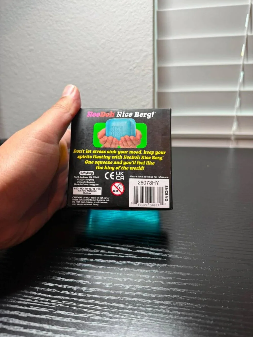Schylling NEEDOH Nice Berg Blue XL Giant Solid Squish Cube New/Sealed In Stock!